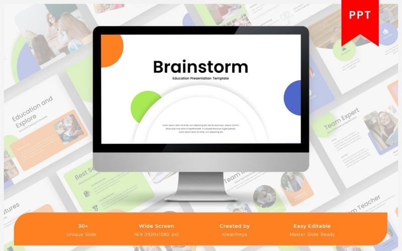 Brainstorm Education Powerpoint Template Templatemonster