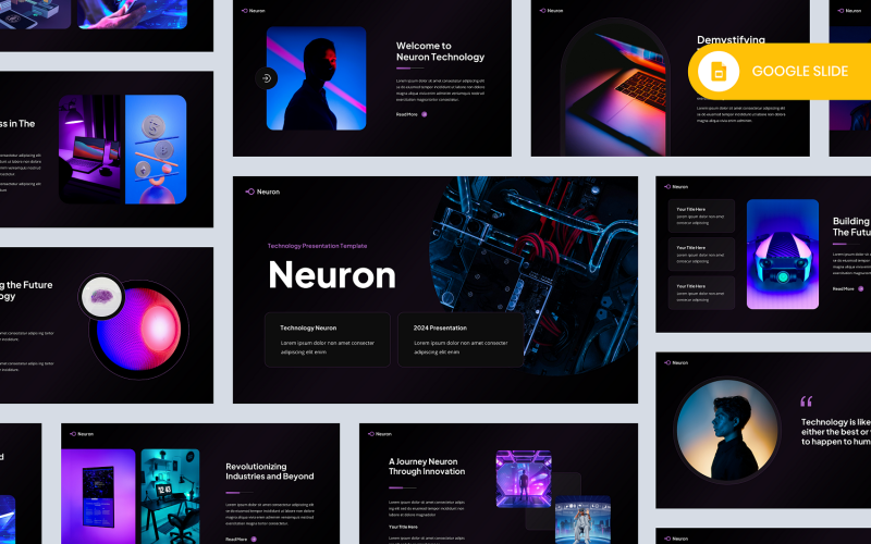 Neuron - Plantilla de Google Slides sobre tecnología