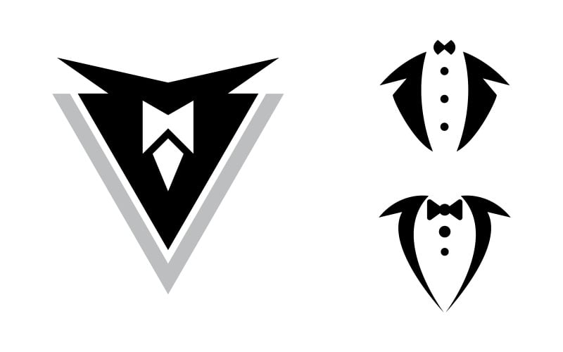 Modèle exclusif d'icône vectorielle pour homme en smoking v.2