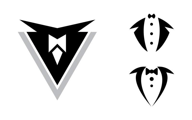燕尾服男士专属模板矢量图标插画 v.2