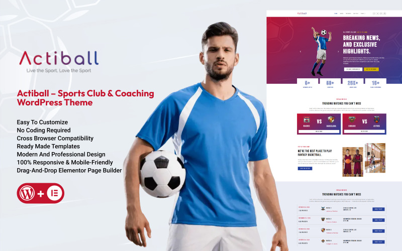 Actiball - téma WordPress Sport a fitness