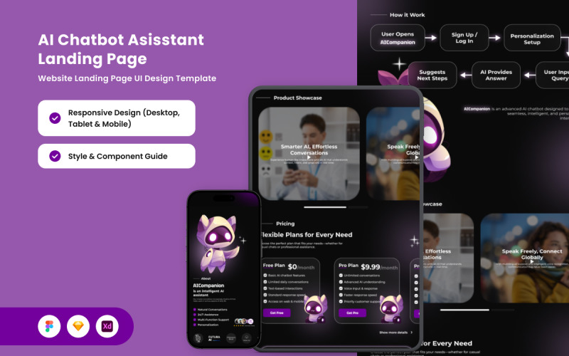 AICompanion – Chatbot UI-ontwerpsjabloon
