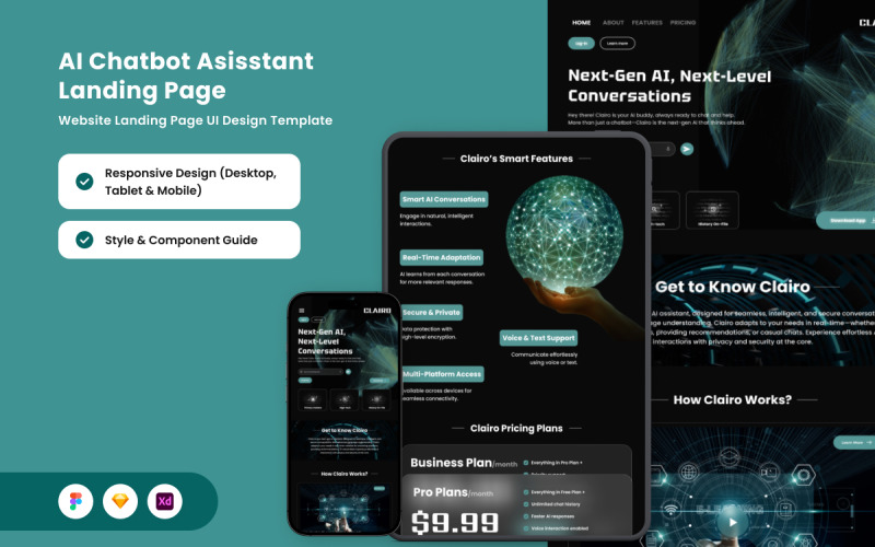 Clairo – Chatbot UI Design Template