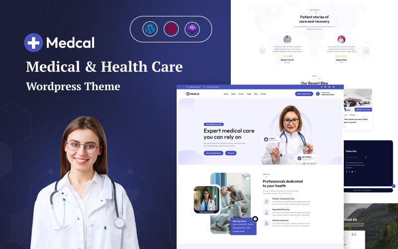 Medcal - Tıbbi ve Sağlık Bakımı Wordpress Teması