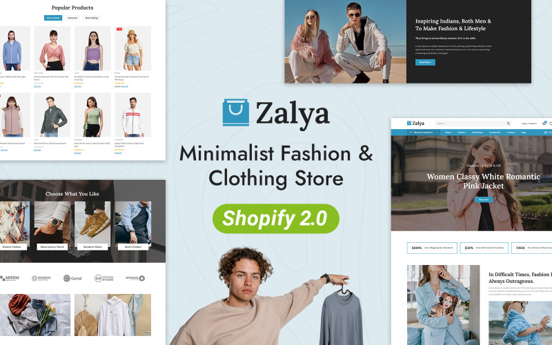 Zalya - Tema responsivo de Shopify 2.0 para tienda de moda minimalista
