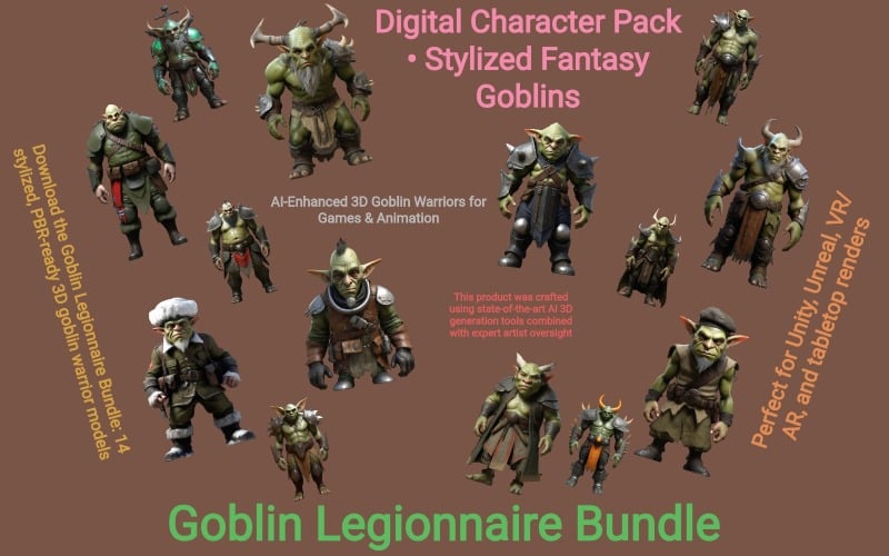 Pacote Goblin Legionário - Modelo 3D Grátis