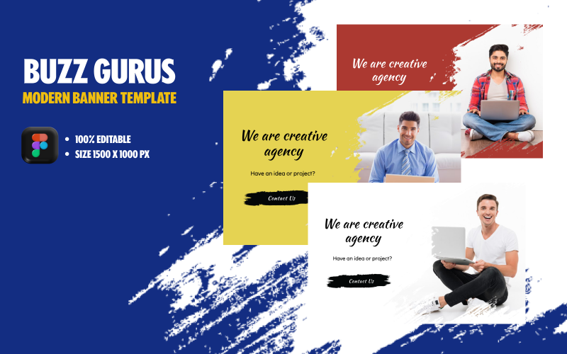 Buzz Gurus - Free Website landscape modern banner template design