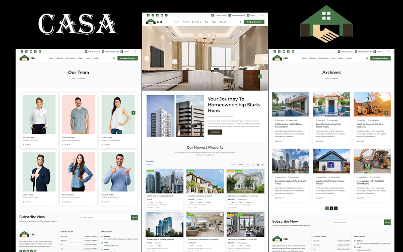 Casa - Kalkulator nieruchomości i kredytów hipotecznych WordPress Theme