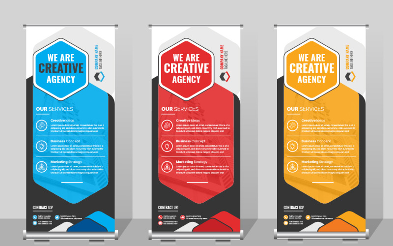 Business Roll up banner mall, Corporate Business Instagram Story Mall koncept