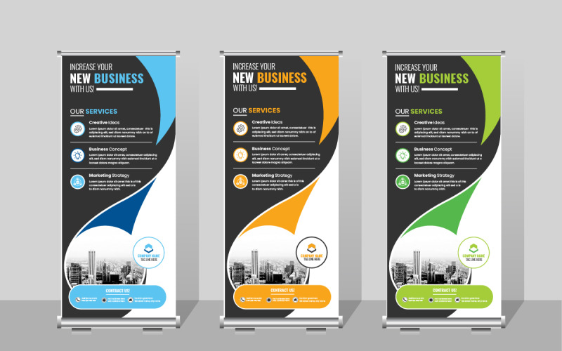 Business Roll up banner mall, Corporate Business Instagram Story Mall