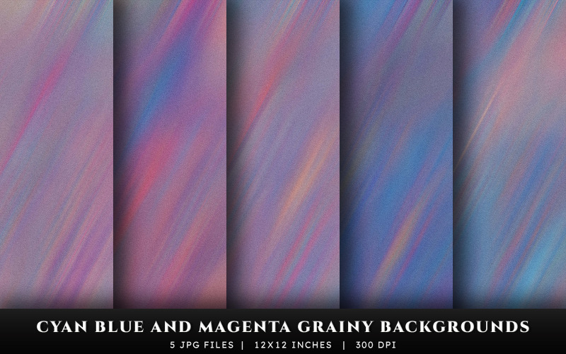 Cyan Blue and Magenta Grainy Texture Backgrounds