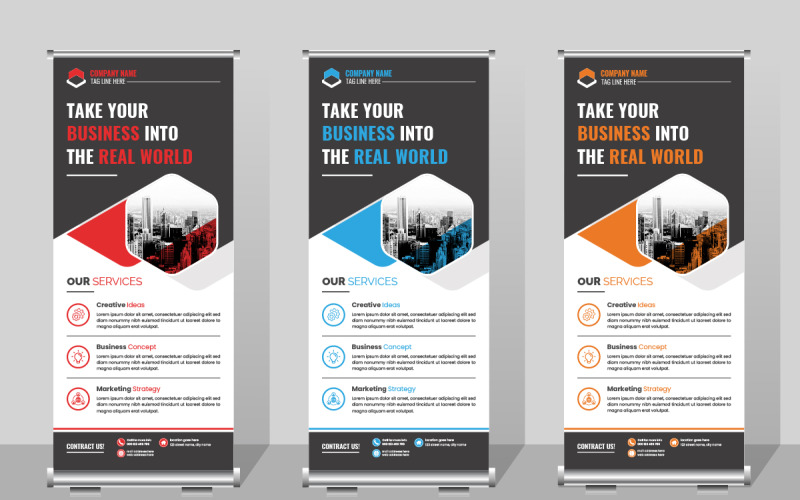 Roll up banner şablonu, Business DL Flyer Tasarımı