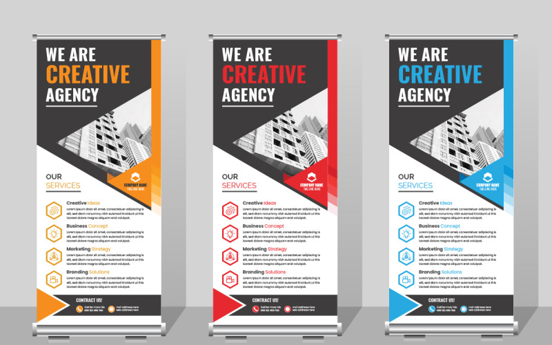 Roll-up banner sjabloon, Corporate Business Instagram Story sjabloon
