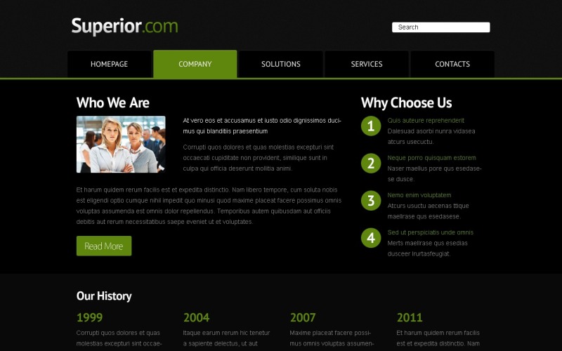 Безкоштовний шаблон веб-сайту для бізнесу - шаблон веб-сайту jQuery Slider
