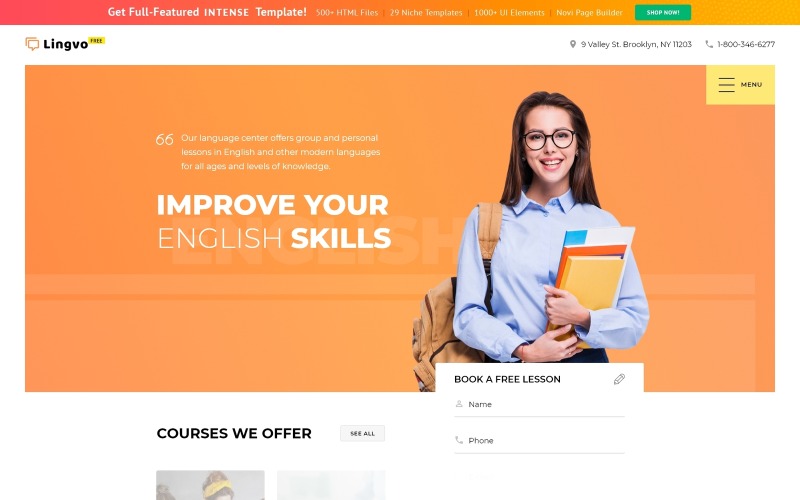Darmowy szablon strony internetowej - Szablon strony internetowej Centrum edukacji