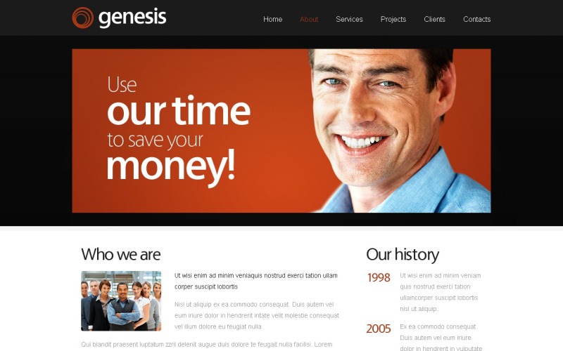 Free Website Template for Business Site Website Template Hemsidemall #51568