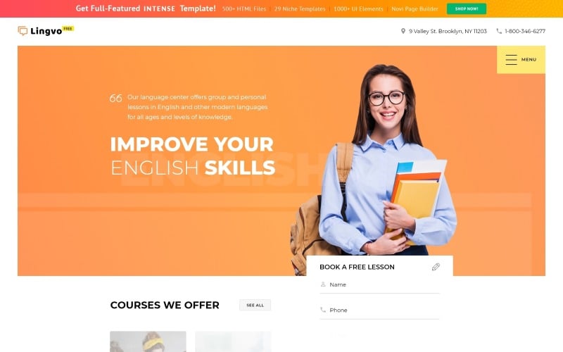 Free Website Template - Learning Center Website Template