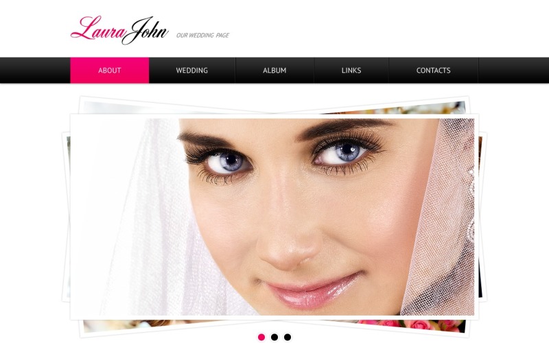 Gratis HTML-mall för bröllopswebbplatsmall