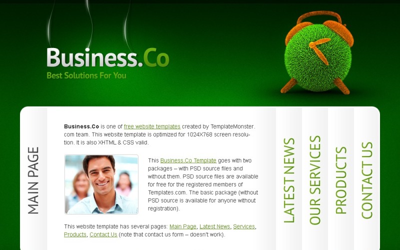 Gratis websitesjabloon met Accordion jQuery Menu Website-sjabloon