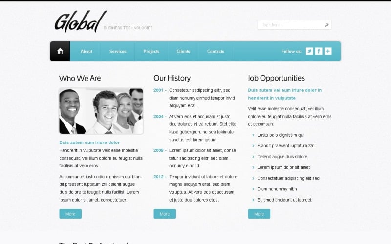 Ingyenes weboldal sablon - üzleti honlap
