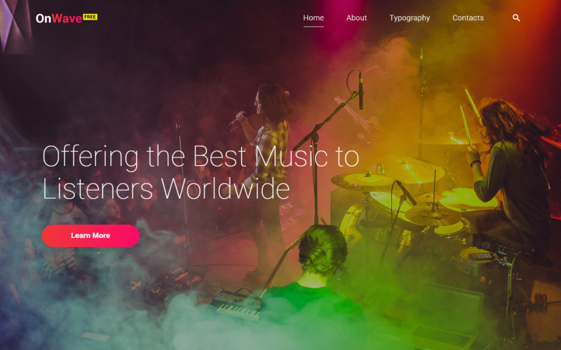Modello di sito Web musicale HTML5 gratuito