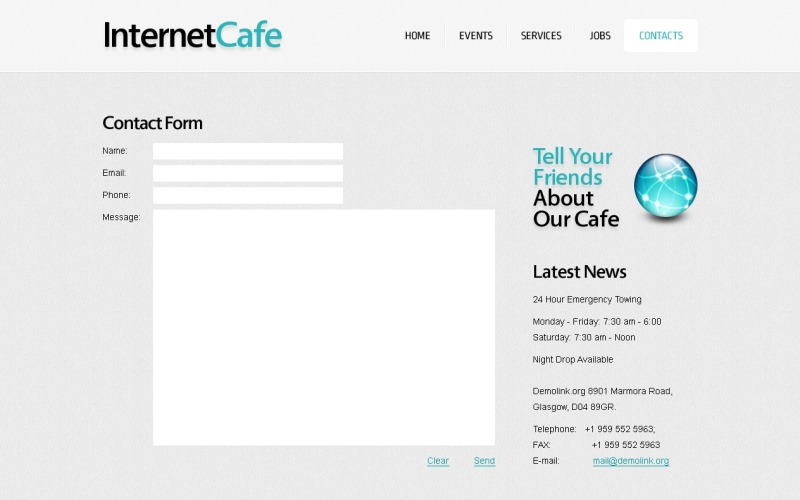 Modelo de site gratuito com modelo de site do jQuery Slider