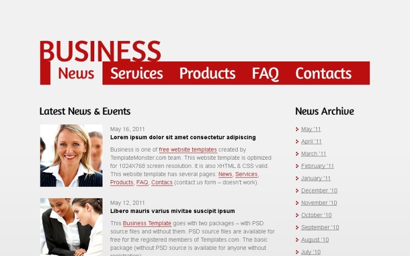 Plantilla web de negocios gratuita - Plantilla de sitio web de diseño de una sola página