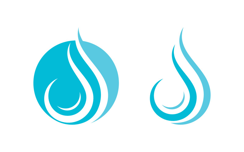 Modelo de logotipo de encanamento com gota d'água, ilustração vetorial v.83