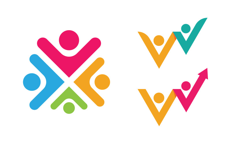 人文关怀团体网络与社交标志设计 v.34