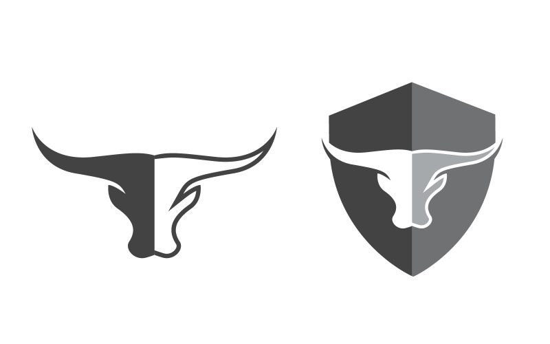 Szablon logo Taurus Horn ikona wektorowa ilustracja projekt v.10