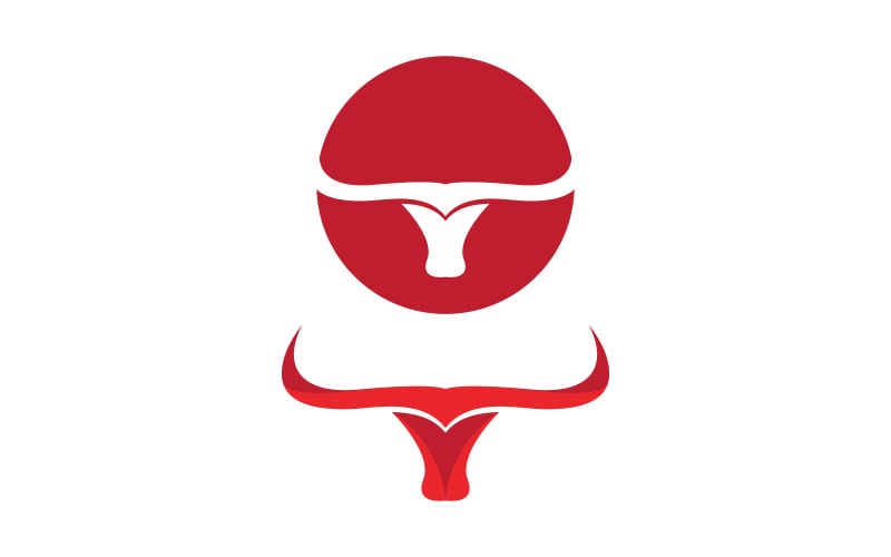 Taurus Horn Logo šablona vektorové ikony ilustrace design v.17