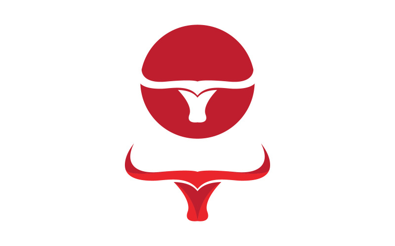 Taurus Horn Logo Template vector icon illustration design v.17