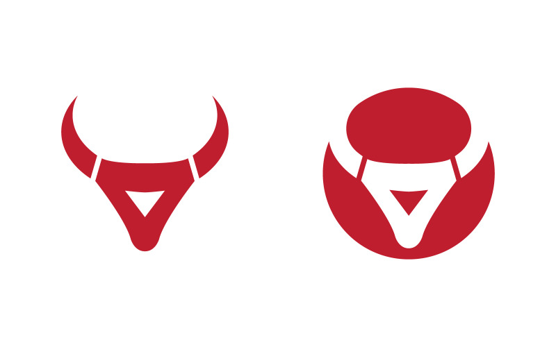 Taurus Horn Logo Template vector icon illustration design v.18