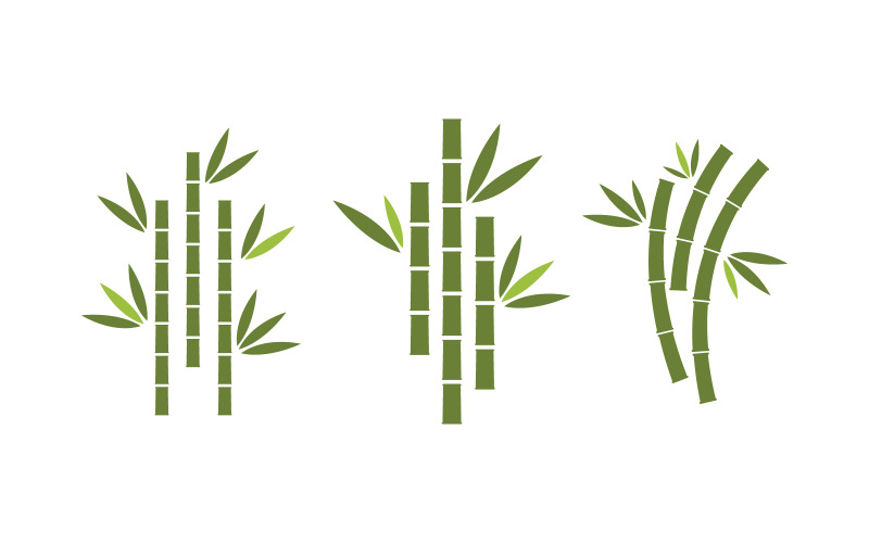Bamboe vector pictogram Logo illustratie ontwerp sjabloon vv.5