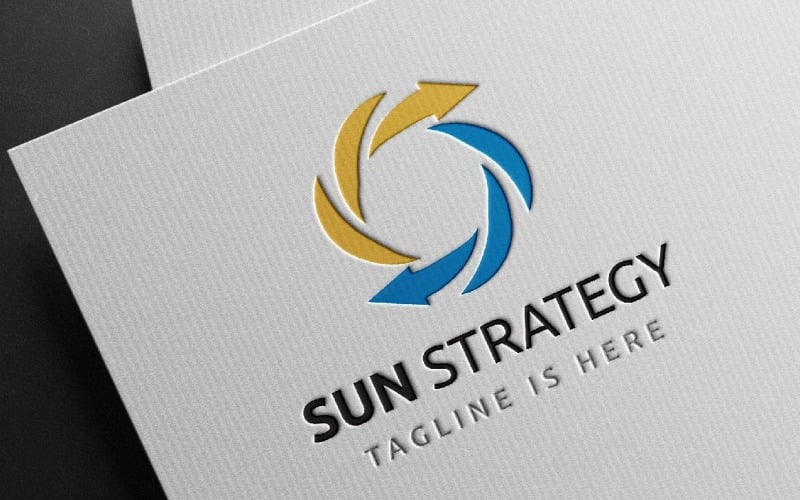 Circle Rotation Arrow Sun Strategy Business O Letter Logo Template