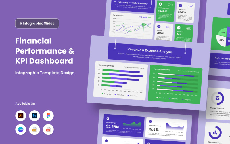 Moderne Business-KPI-Infografik