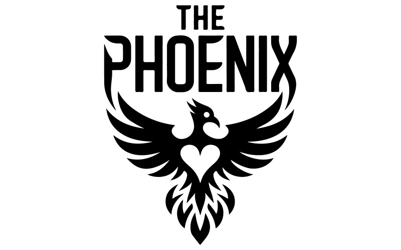 Птах ФЕНІКС силует арт