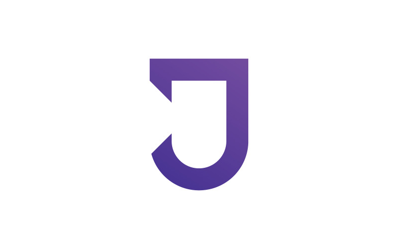 Буква J логотип значок шаблон оформлення V2