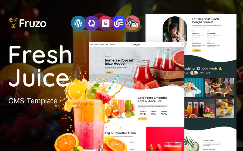 Fruzo – Mehrzweck-Responsive-WordPress-Theme für den Frischsaftladen