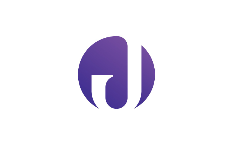 Modello di progettazione dell'icona del logo della lettera J V0