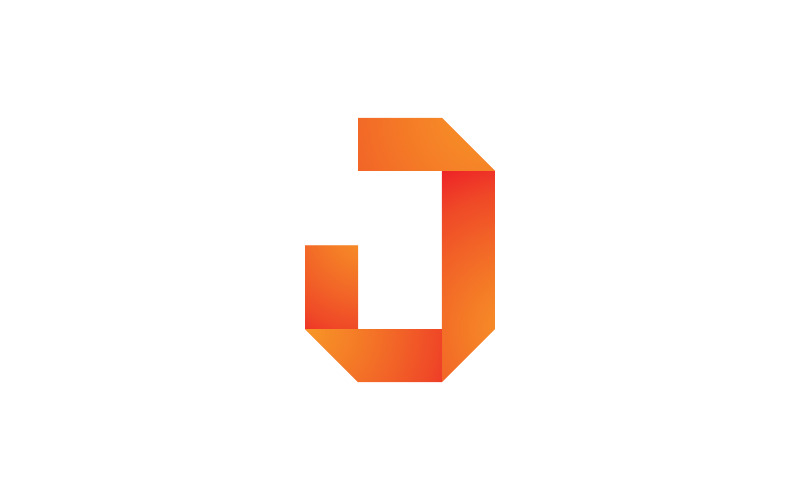 Modello di progettazione dell'icona del logo della lettera J V7