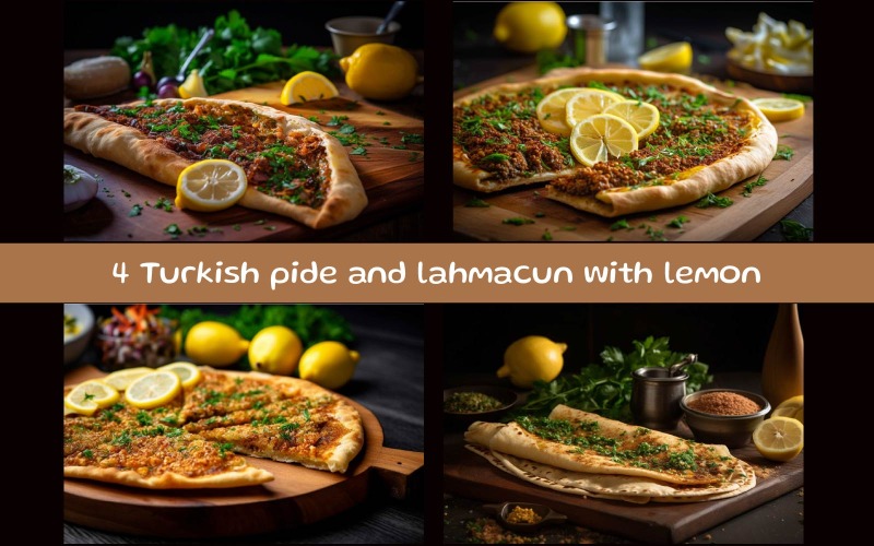 Pide y lahmacun turcos con limón