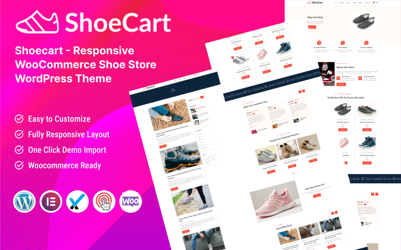 ShoeCart — адаптивная тема WordPress для магазина обуви WooCommerce