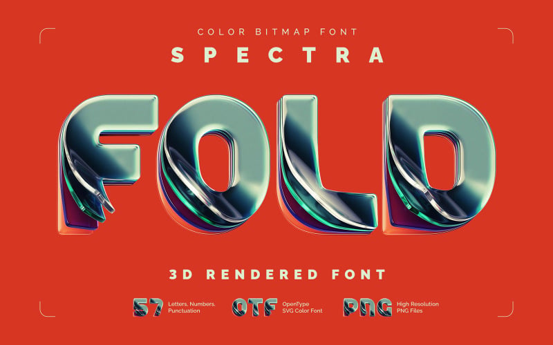 Spectra Fold - Font bitmap a colori