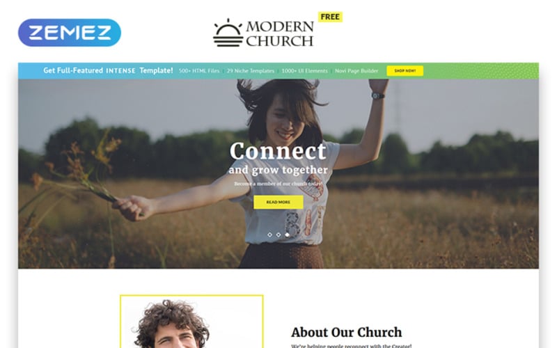 Dini Site Web Sitesi Şablonu için Ücretsiz HTML5 Teması