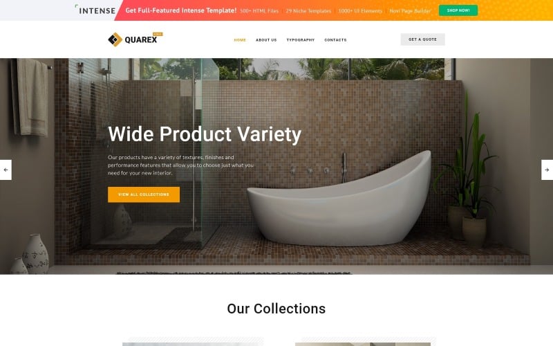 Free HTML5 Theme for Interior Site Website Template