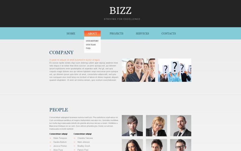 Kostenlose HTML5 Business Theme Website-Vorlage