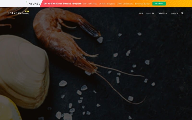 Tema HTML5 gratuito para modelo de site de site de restaurante
