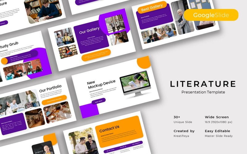 Література – Освіта Google Slide Template