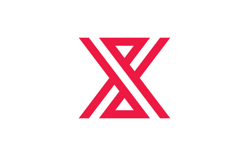 Дизайн логотипу X і шаблон. v6